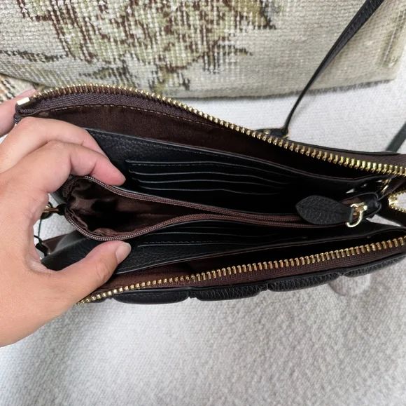 Saben Black Padded Woven Crossbody Bag Tilly's Big Sis - Picture 6 of 8